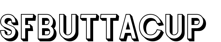 SF Buttacup Lettering Shaded Font Download Free